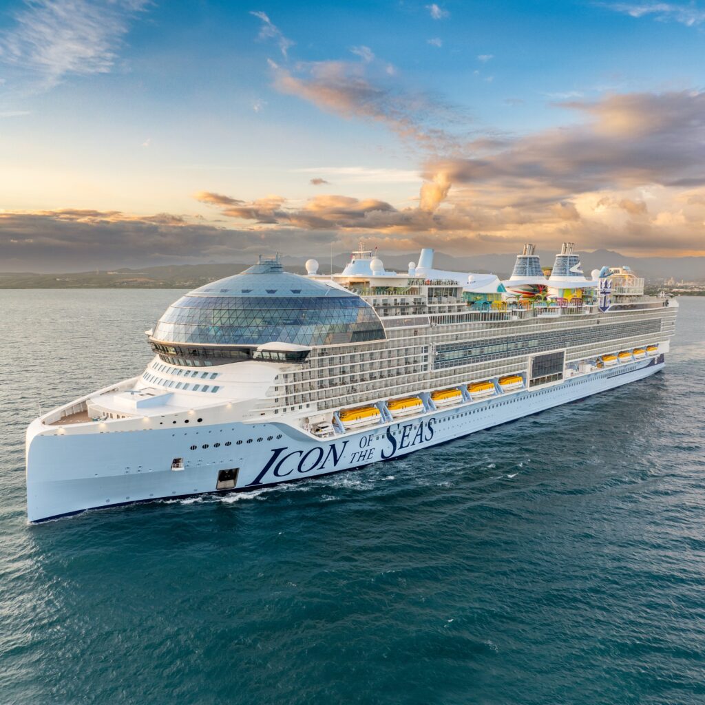 Icon of the Seas at the sea.
