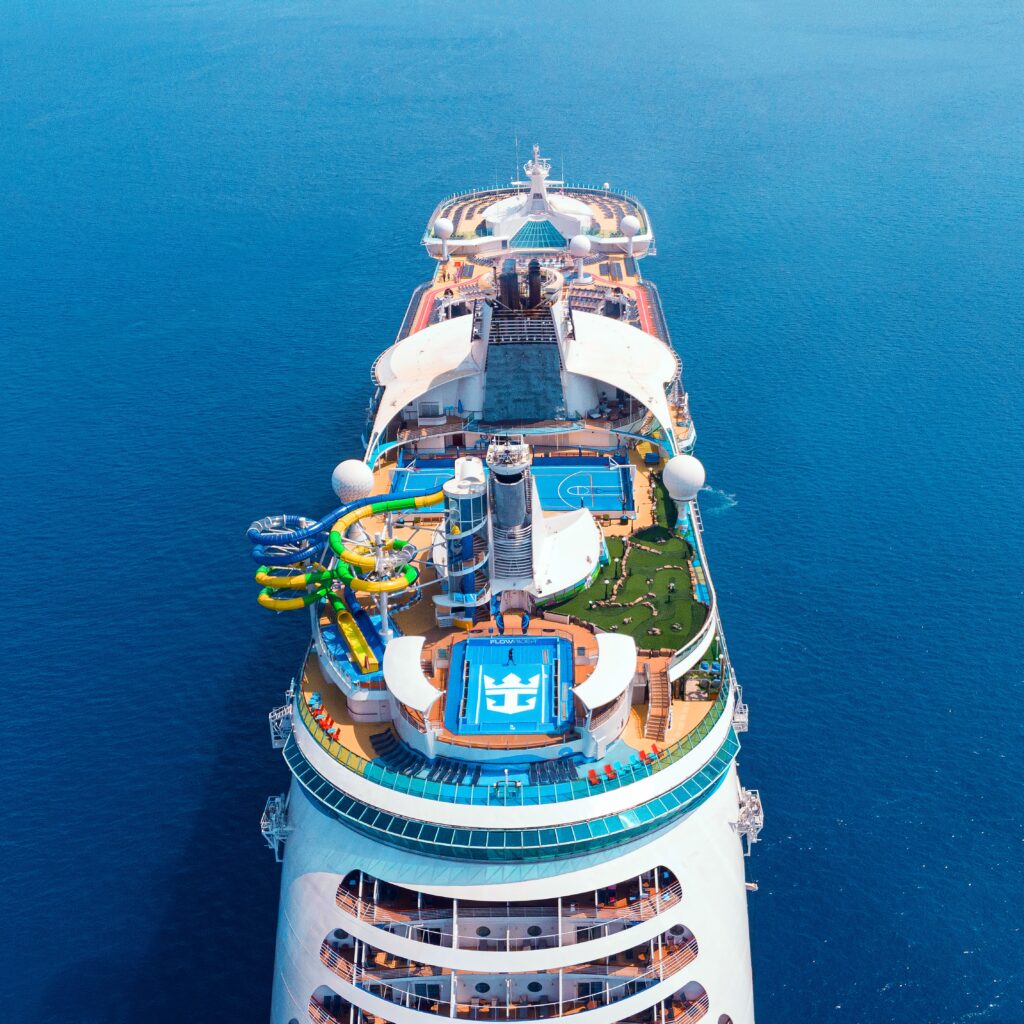 Top view of Voyager of the Seas.