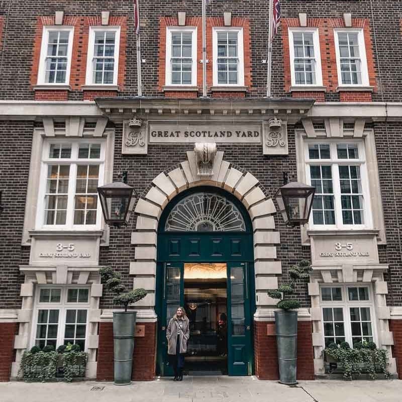 Entrance of Great Scotland Yard hotel.