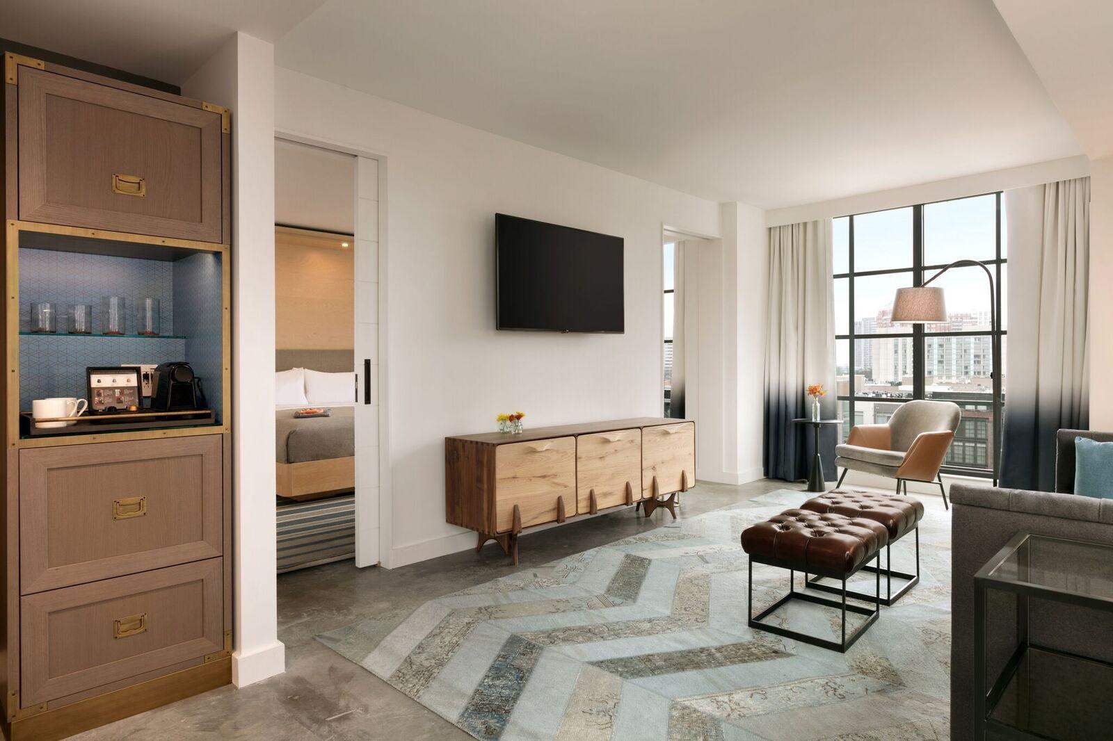 View inside a hotel room from Hilton.