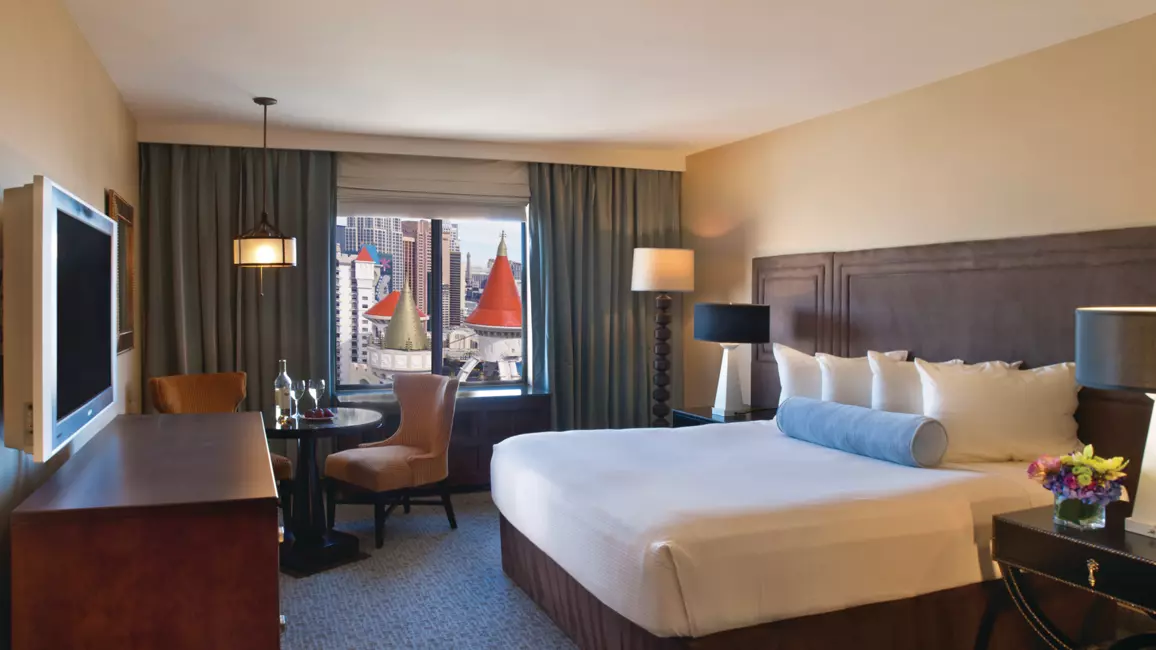 Interior view of the Excalibur King Room.